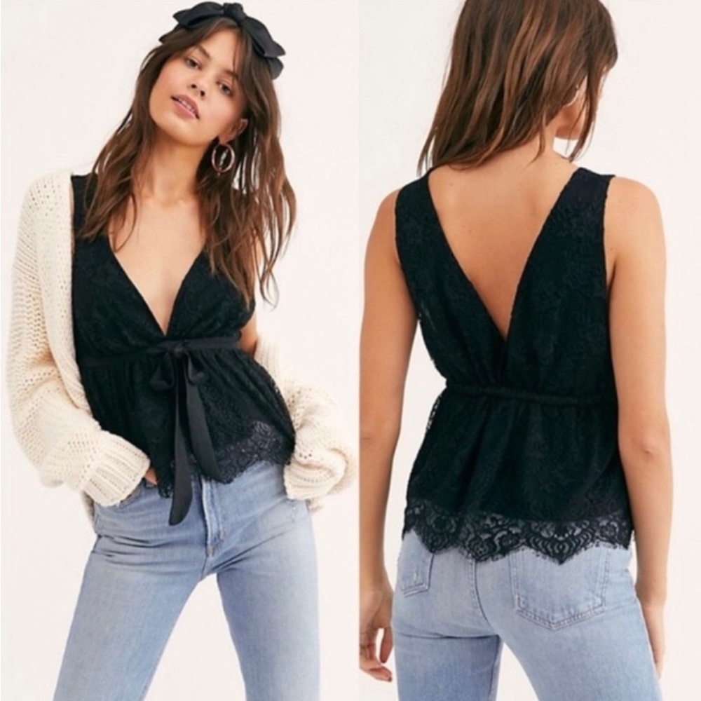 NWT Free People Chante Lace Top, Women’s medium